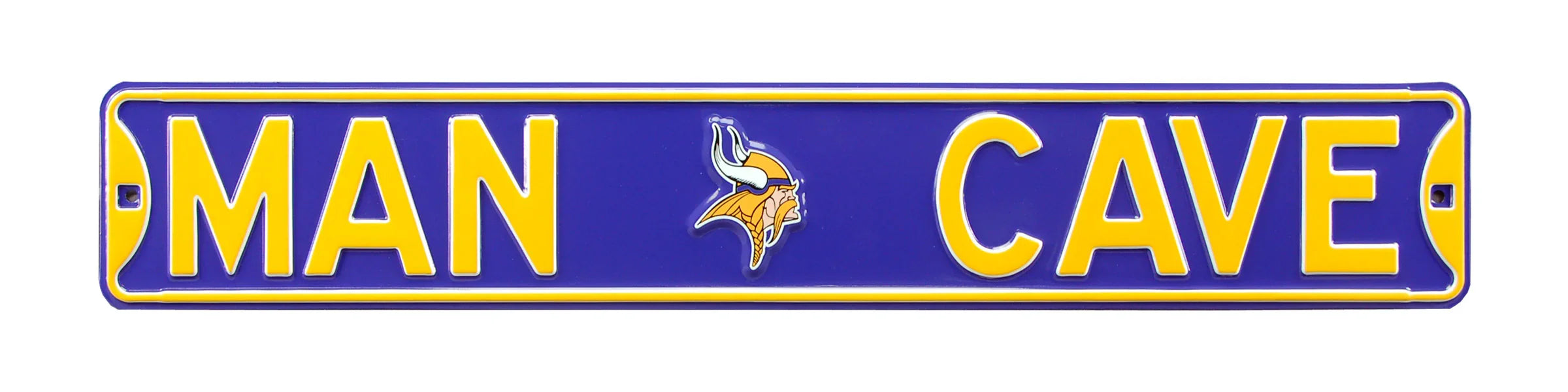 Minnesota Vikings Steel Street Sign with Logo-MAN CAVE