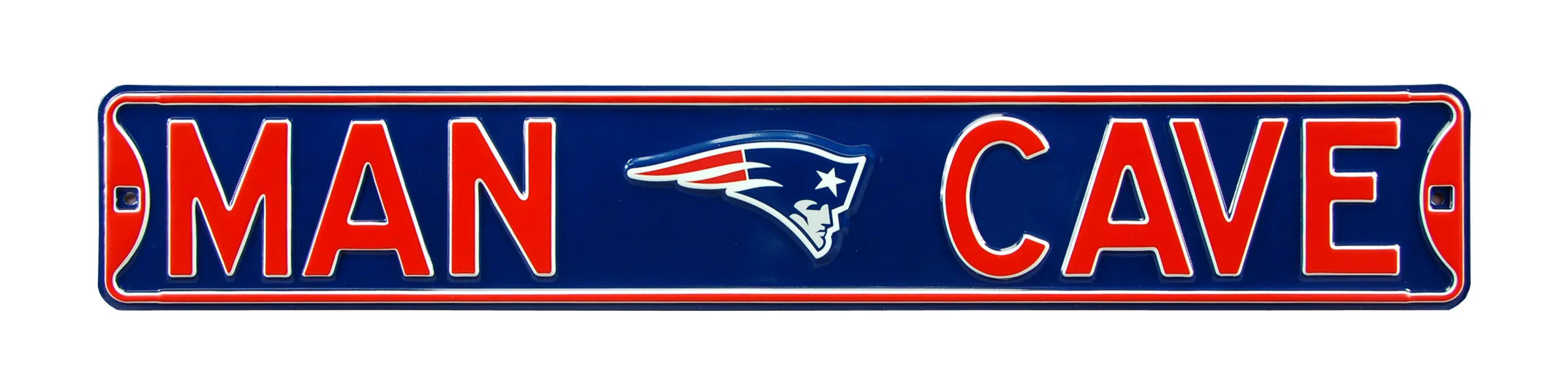 New England Patriots Steel Street Sign with Logo-MAN CAVE