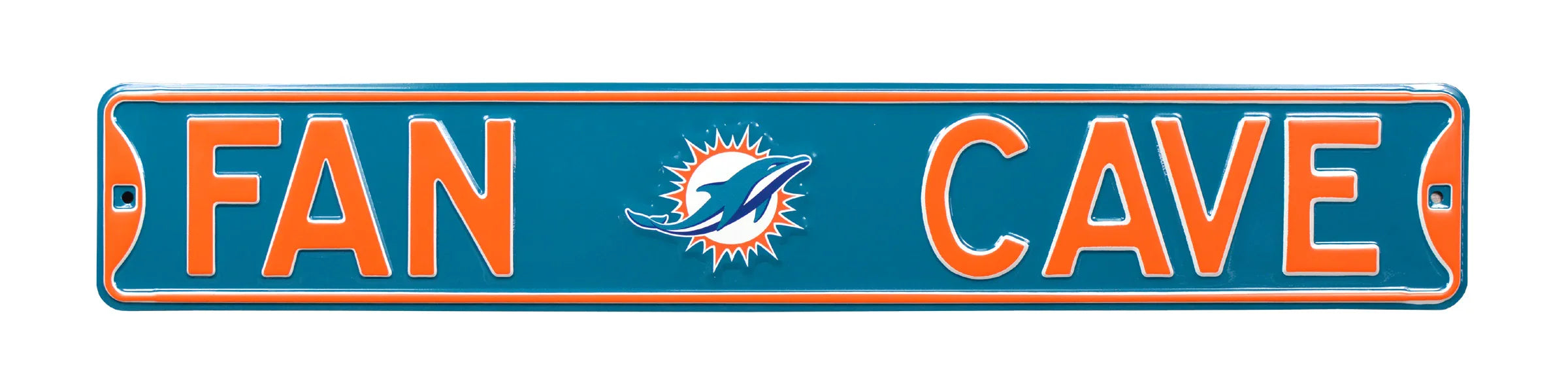 Miami Dolphins Steel Street Sign with Logo-FAN CAVE