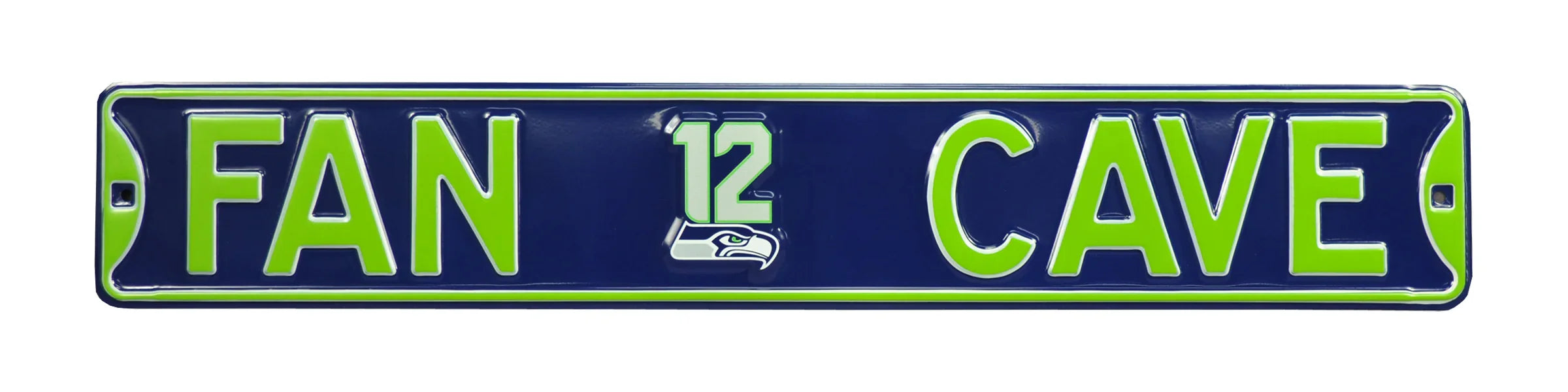Seattle Seahawks Steel Street Sign with Logo-FAN CAVE
