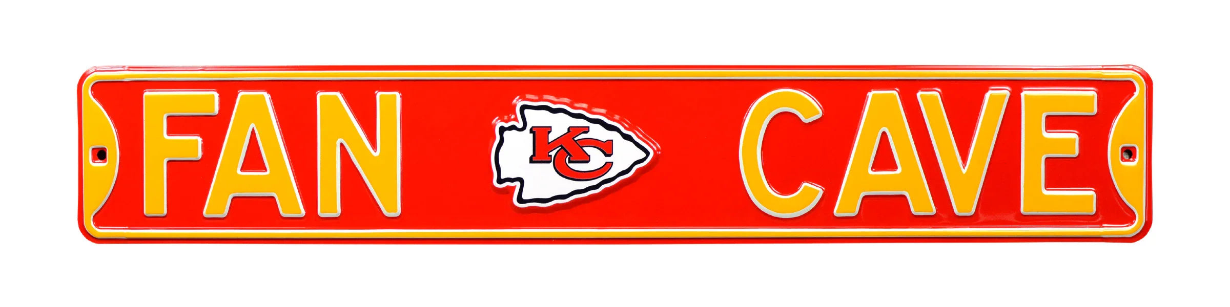 Kansas City Chiefs Steel Street Sign with Logo-FAN CAVE