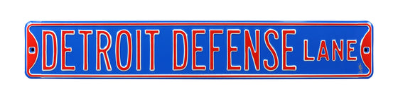 Detroit Pistons Steel Street Sign-DETROIT DEFENSE LANE