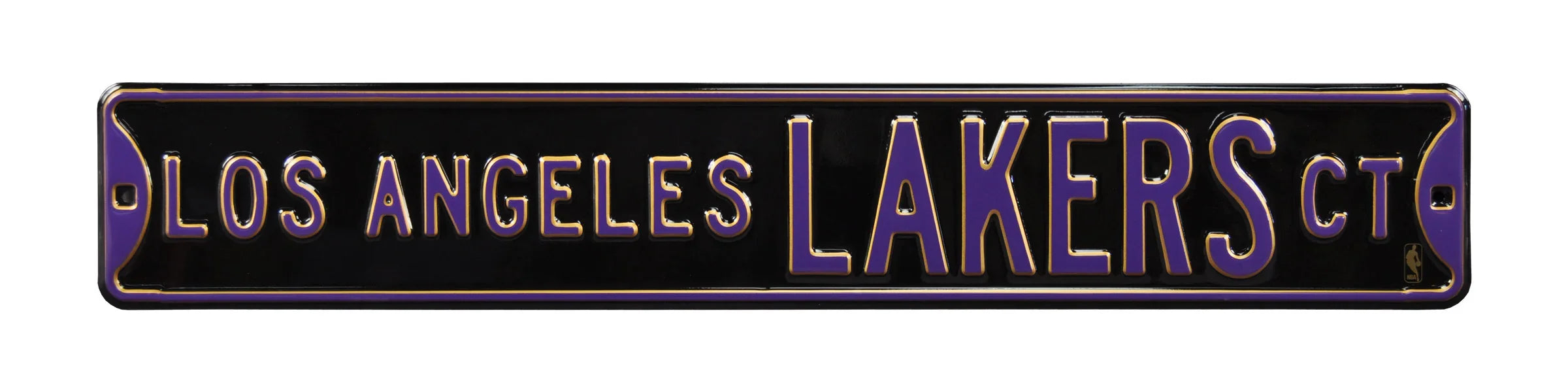 Los Angeles Lakers Steel Street Sign-LOS ANGELES LAKERS CT on Black