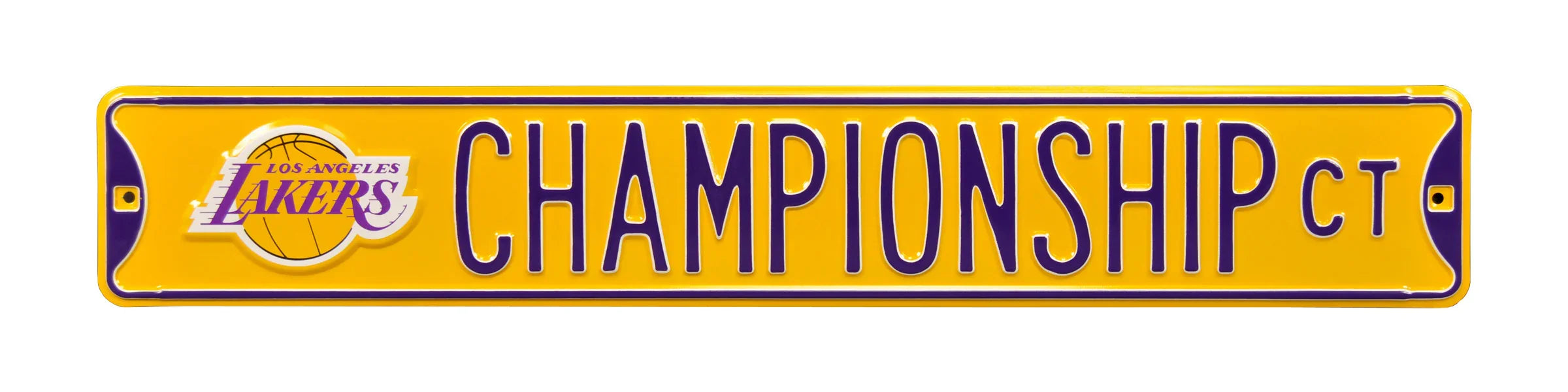 Los Angeles Lakers Steel Street Sign with Logo-CHAMPIONSHIP CT