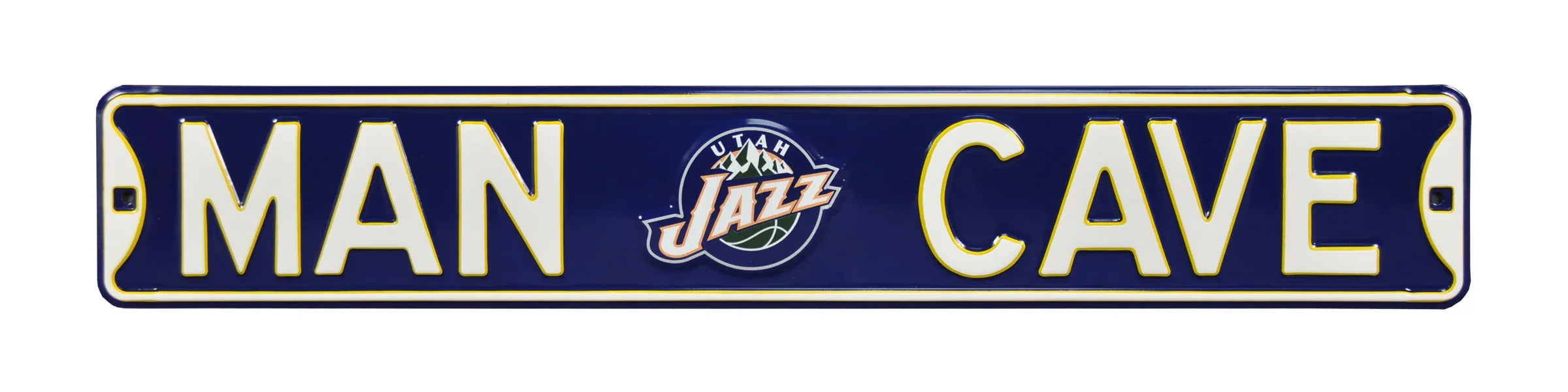 Utah Jazz Steel Street Sign with Logo-MAN CAVE