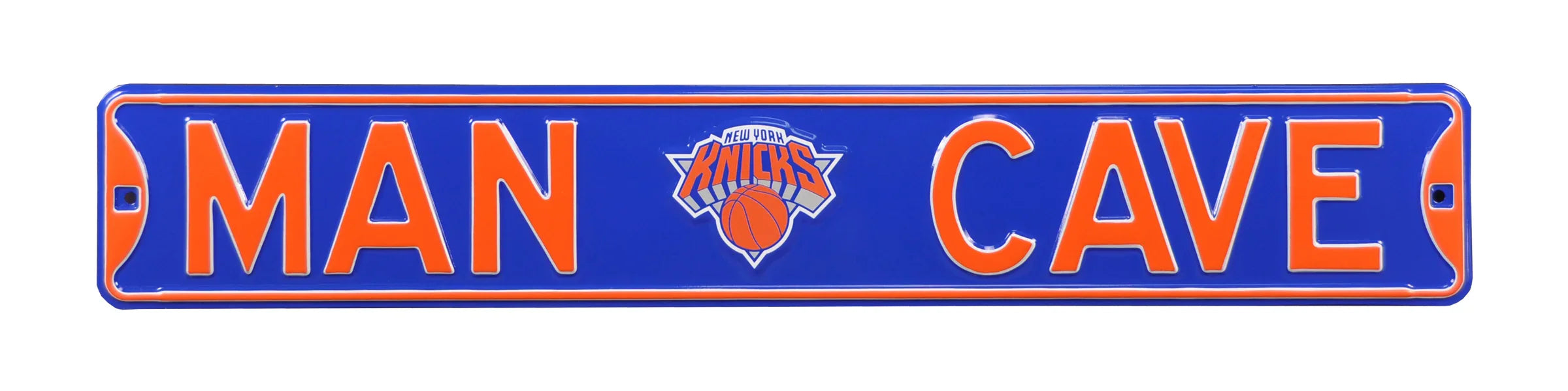 New York Knicks Steel Street Sign with Logo-MAN CAVE
