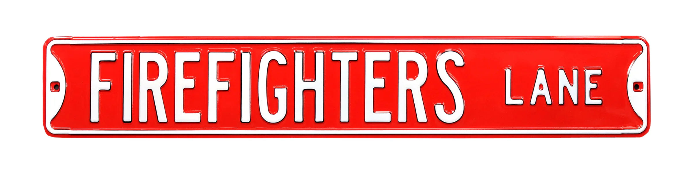 Firefighter Steel Street Sign-FIREFIGHTERS LANE