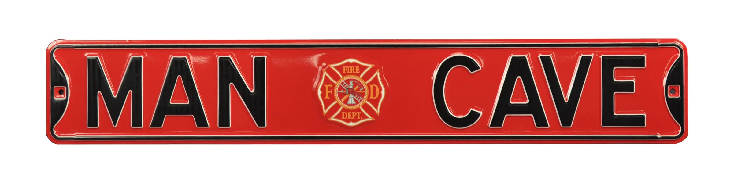 Firefighter Steel Street Sign-MAN CAVE Fire Dept