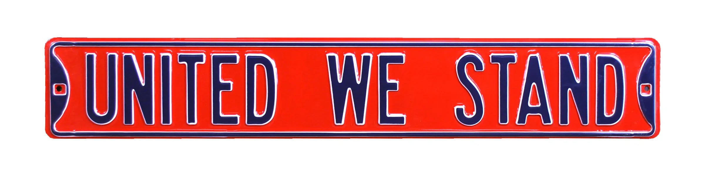 Americana Steel Street Sign-UNITED WE STAND