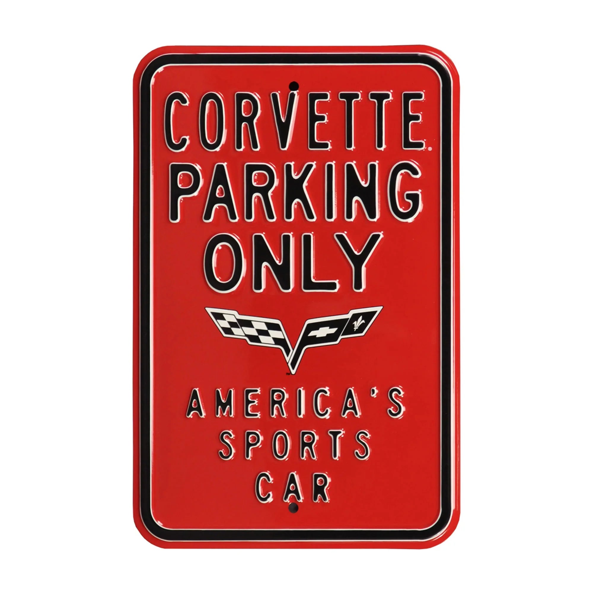 Corvette Steel Parking Sign-C6 AMERICA'S SPORTS CAR C6 Logo
