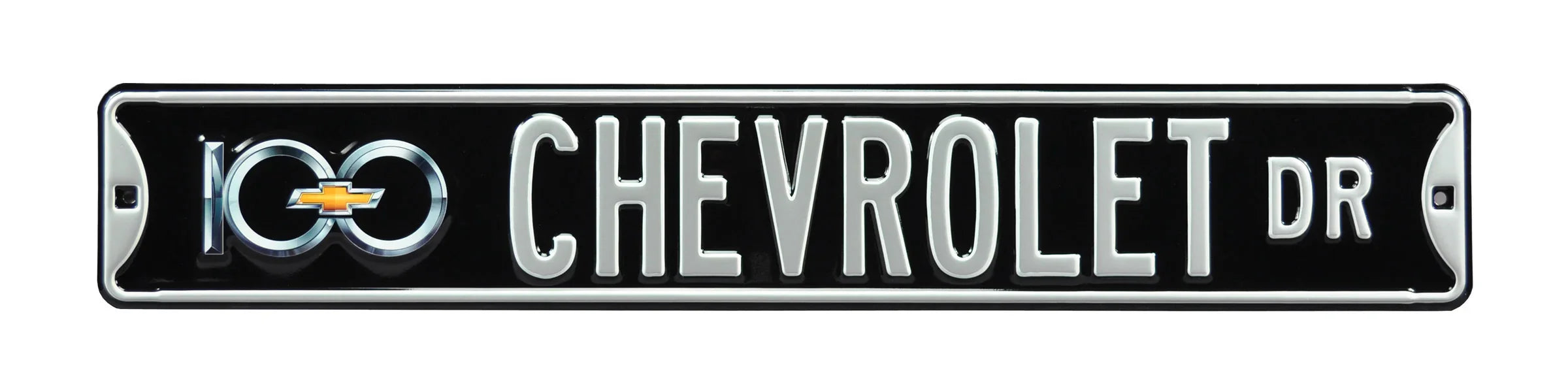 Chevrolet Steel Street Sign with Logo-100 CHEVROLET DR