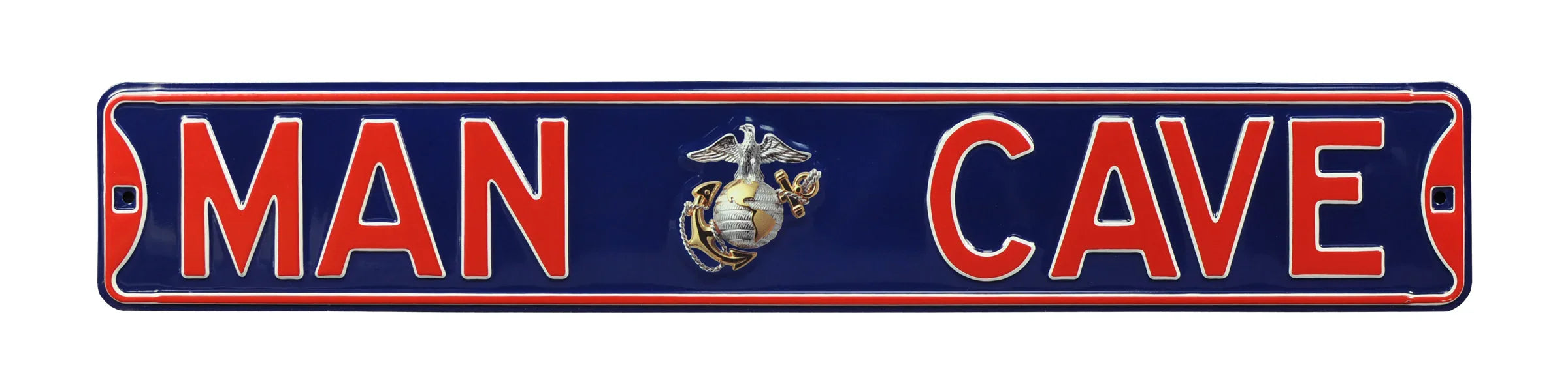 USMC Steel Street Sign-MAN CAVE Officer Marine