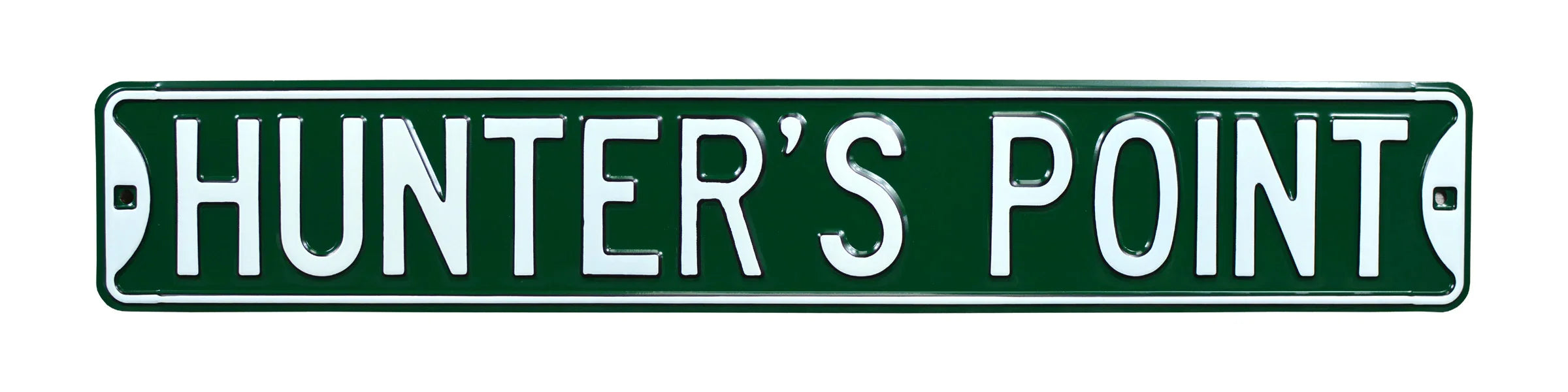Fishing Steel Street Sign-HUNTER'S POINT