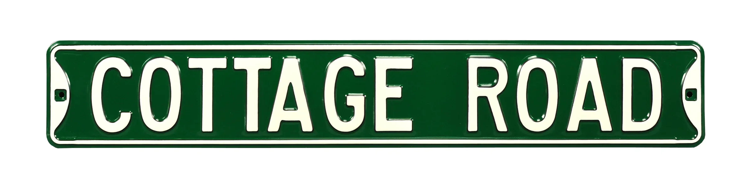 Fishing Steel Street Sign-COTTAGE ROAD