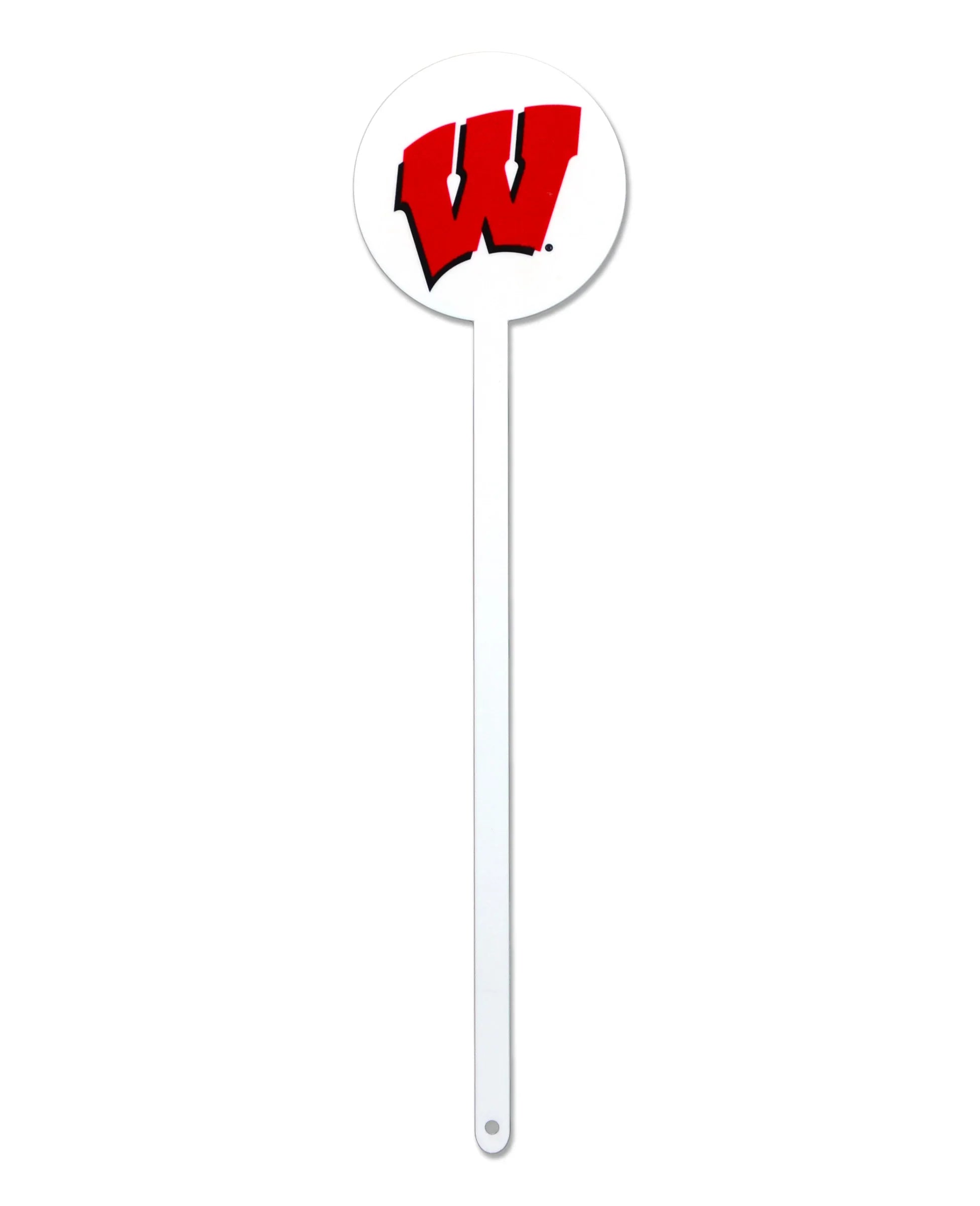 Wisconsin Badgers Laser Cut Steel Garden Stake-White