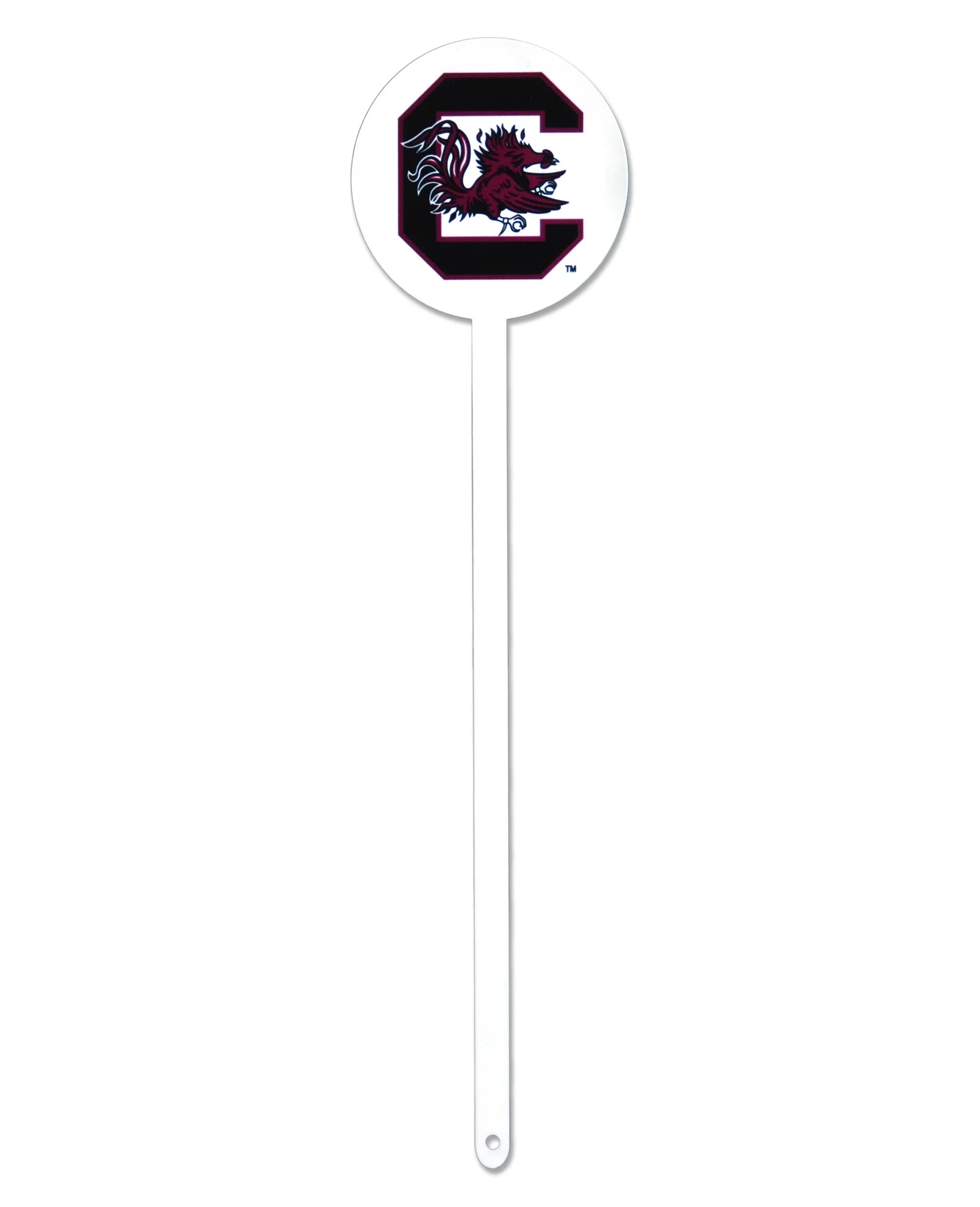 South Carolina Gamecocks Laser Cut Steel Garden Stake-White