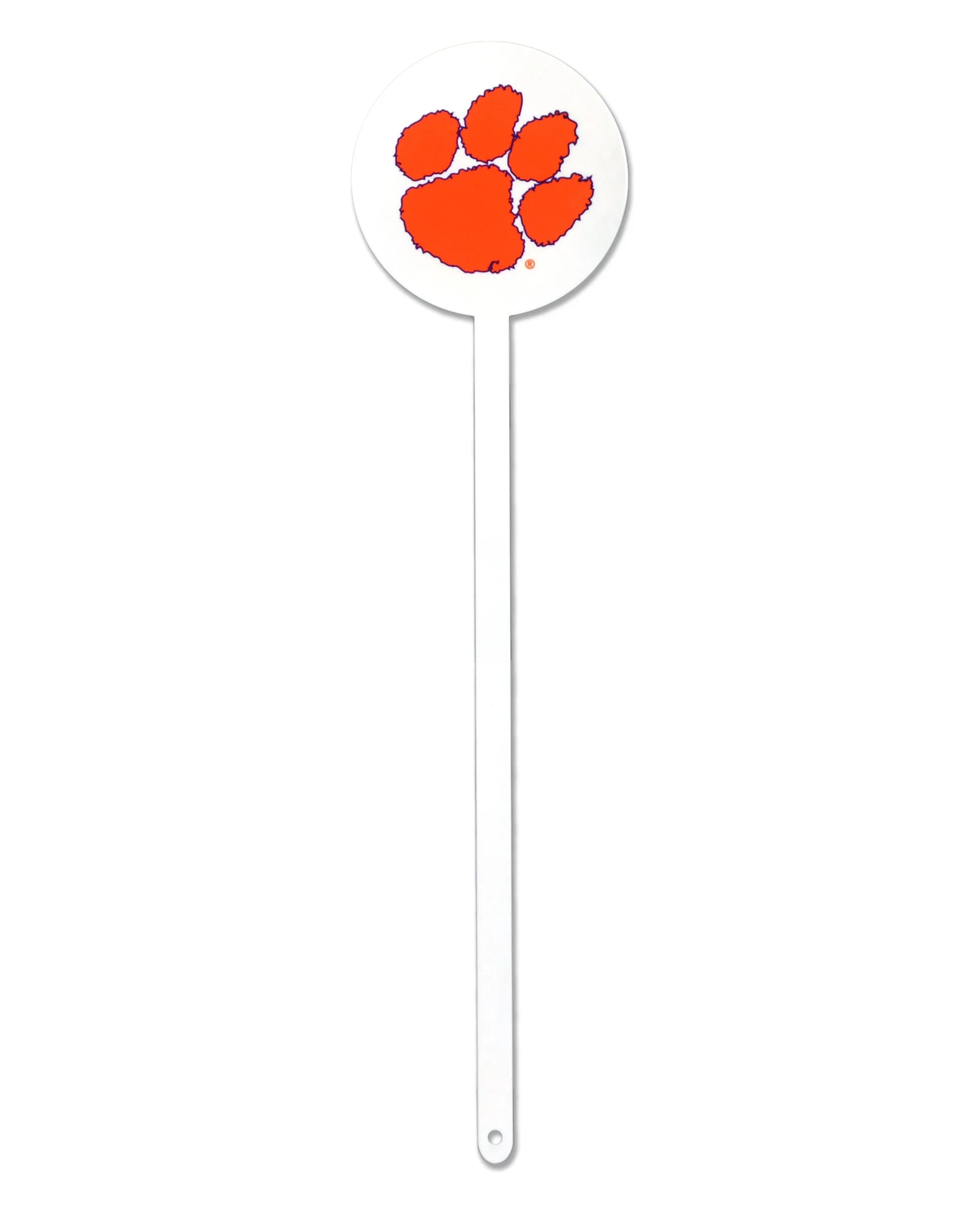 Clemson Tigers Laser Cut Steel Garden Stake-White