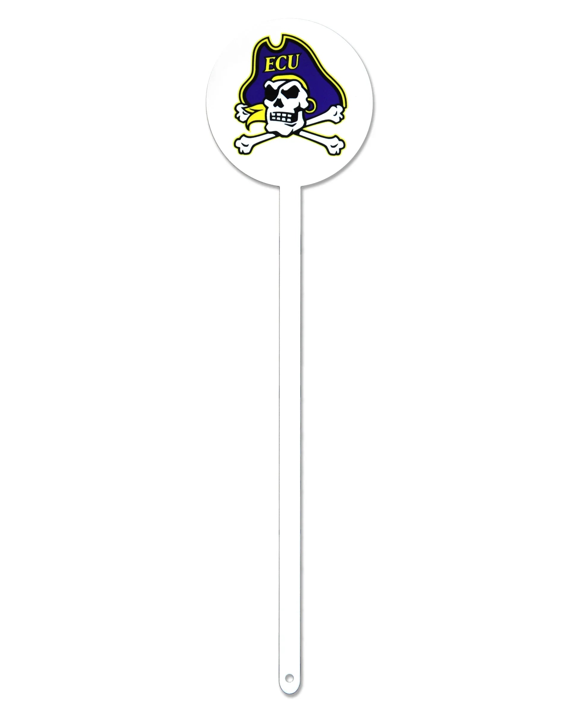 East Carolina Pirates Laser Cut Steel Garden Stake-White