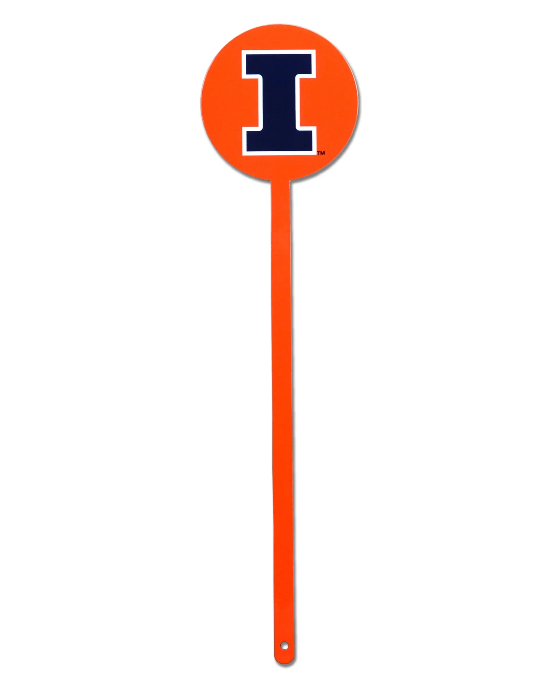 Illinois Fighting Illini Laser Cut Steel Garden Stake-Orange
