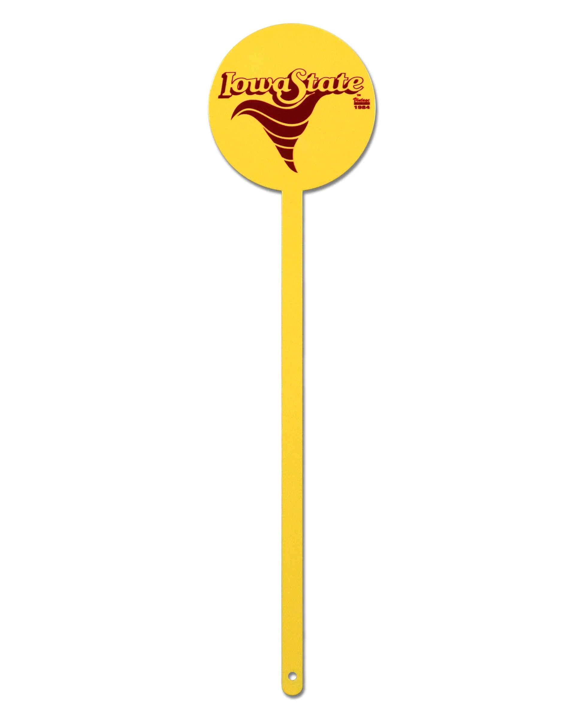 Iowa State Cyclones Laser Cut Steel Garden Stake-1974 Vintage Cy Yellow