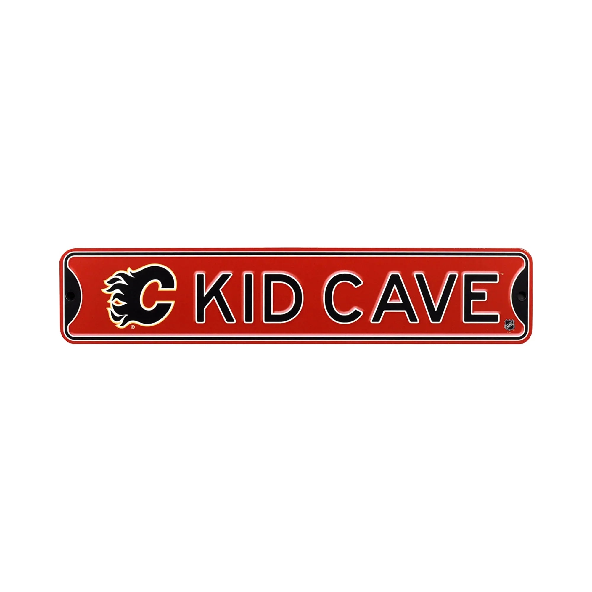 Calgary Flames  Steel Kid Cave Sign