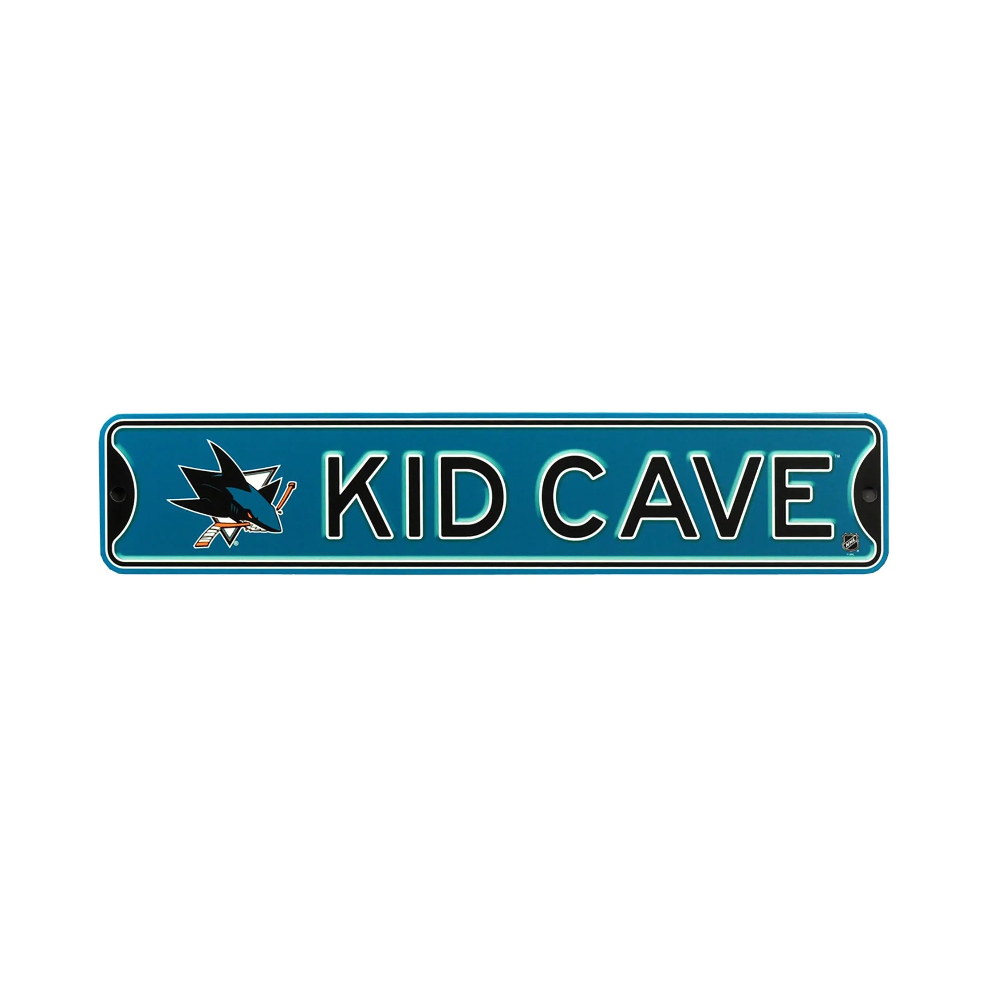 San Jose Sharks  Steel Kid Cave Sign