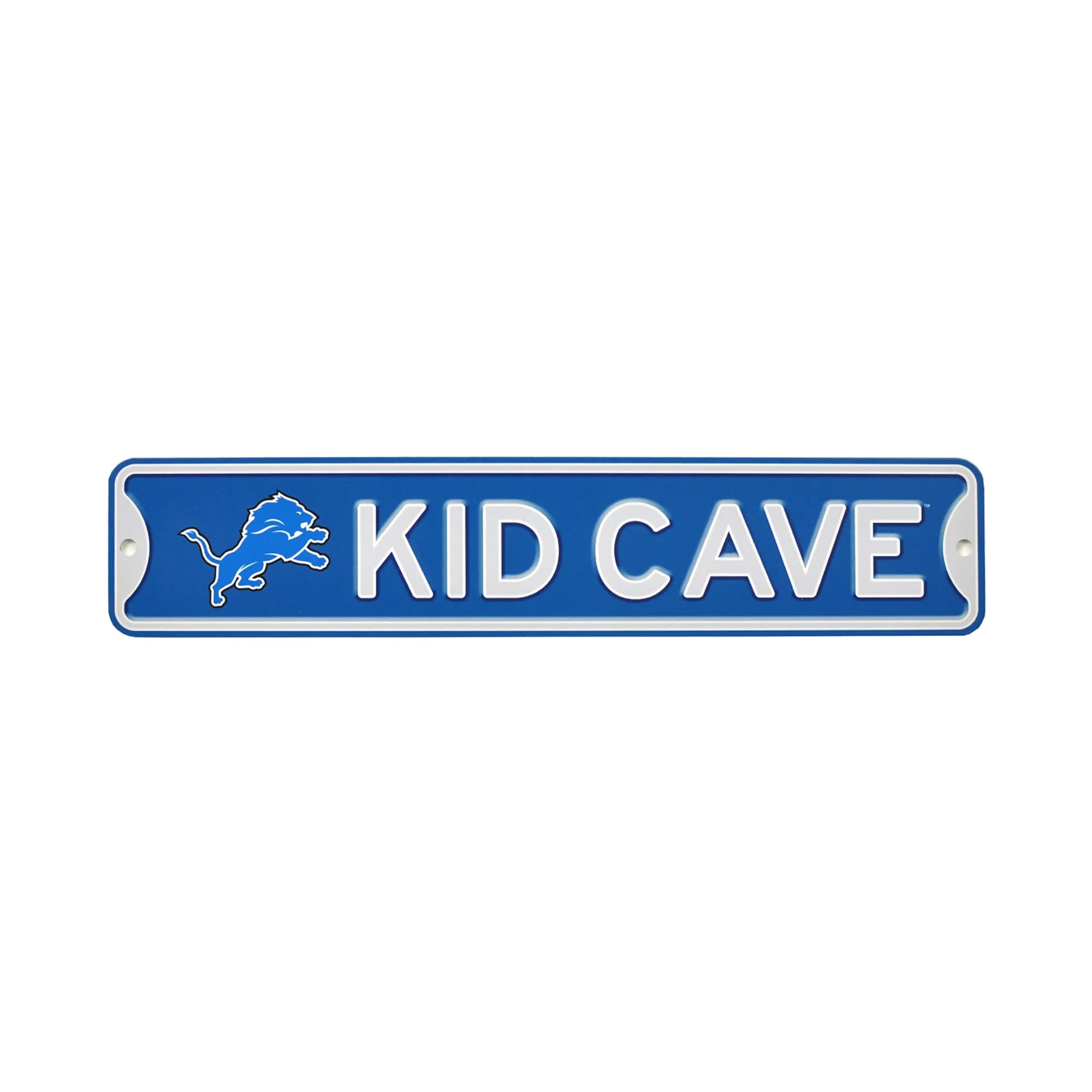 Detroit Lions Steel Kid Cave Sign- Throwback Logo (2017)