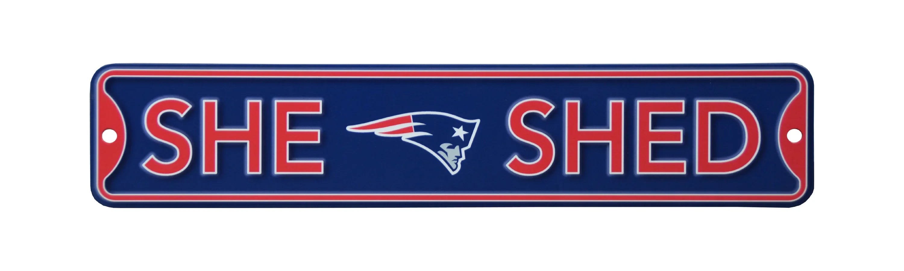 New England Patriots Steel She Shed Sign