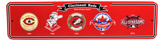 Cincinnati Reds  Steel Legacy Sign