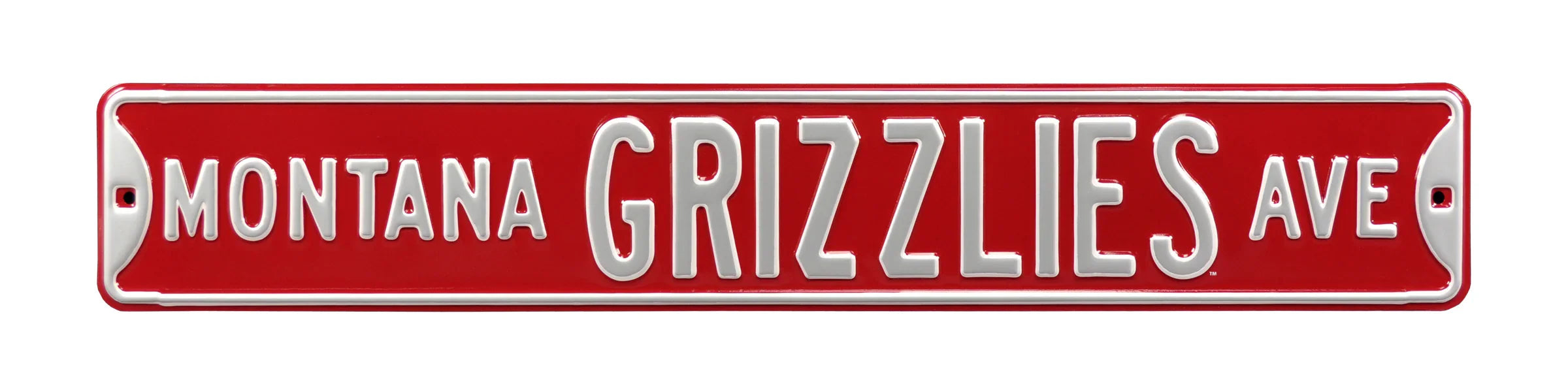 Montana Grizzlies Steel Street Sign-MONTANA GRIZZLIES AVE