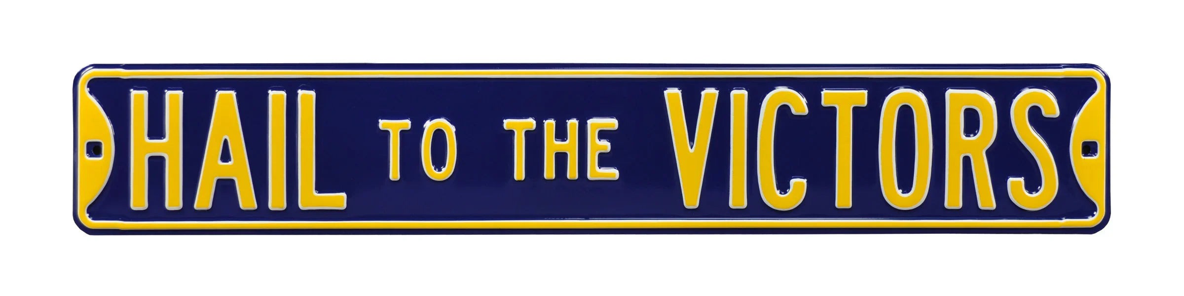 Michigan Wolverines Steel Street Sign-HAIL TO THE VICTORS