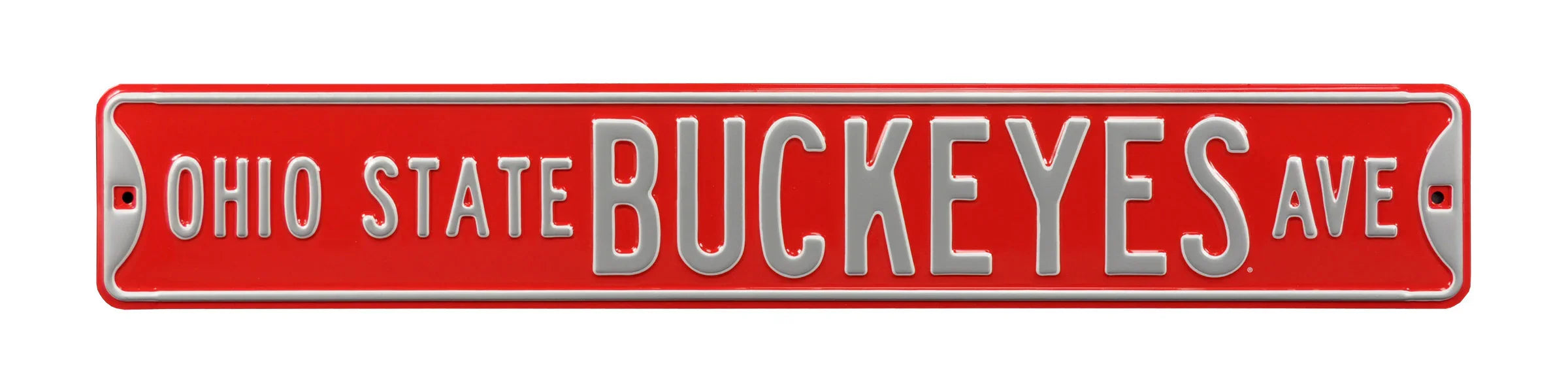 Ohio State Buckeyes Steel Street Sign-OHIO STATE BUCKEYES AVE