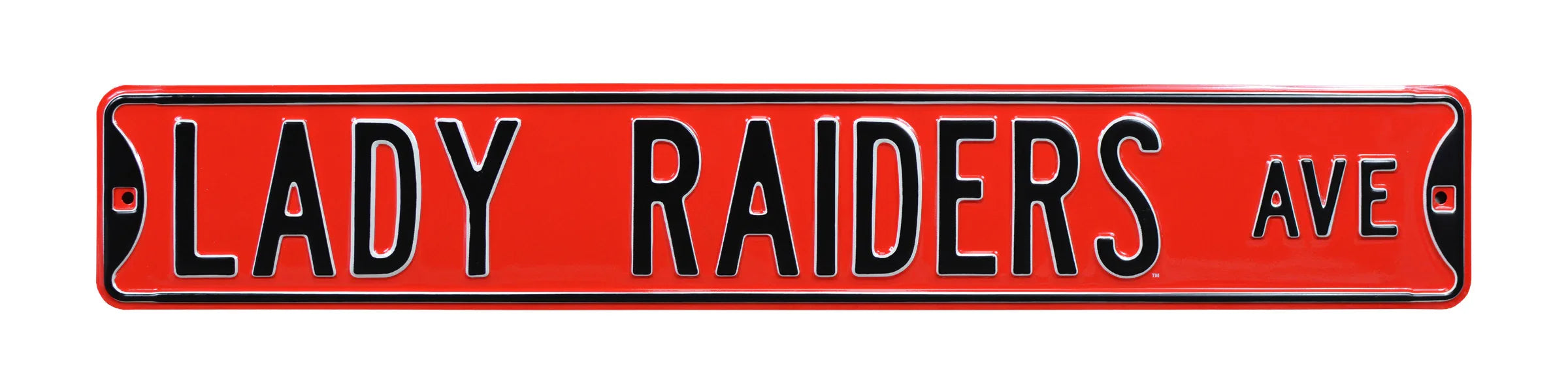 Texas Tech Red Raiders Steel Street Sign-LADY RAIDERS AVE