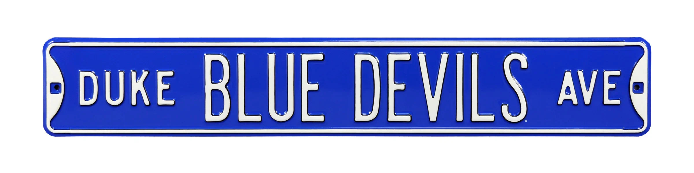 Duke Blue Devils Steel Street Sign-DUKE BLUE DEVILS AVE