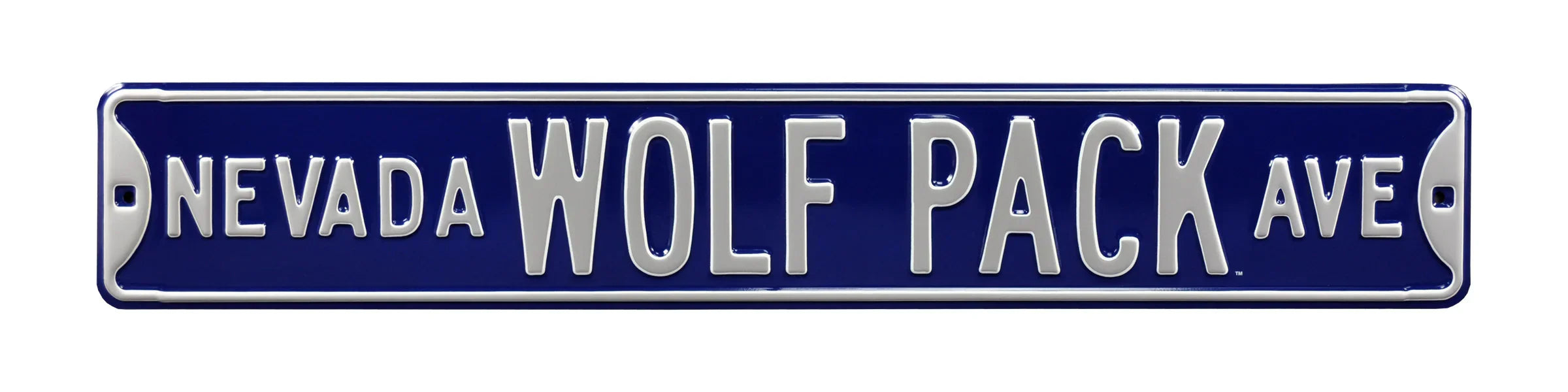 Nevada Wolfpack Steel Street Sign-NEVADA WOLF PACK AVE