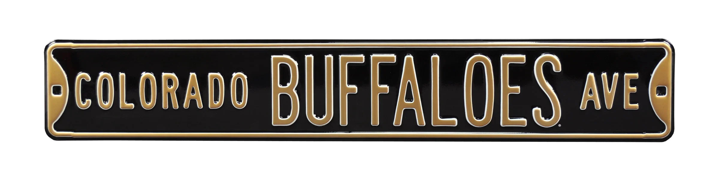 Colorado Buffaloes Steel Street Sign-COLORADO BUFFALOES AVE