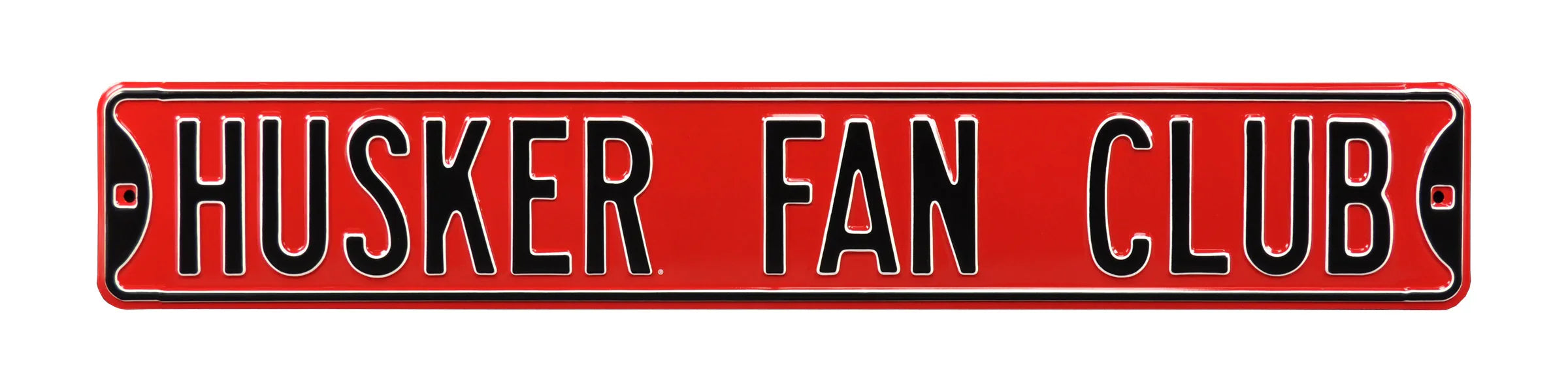 Nebraska Cornhuskers Steel Street Sign-HUSKER FAN CLUB