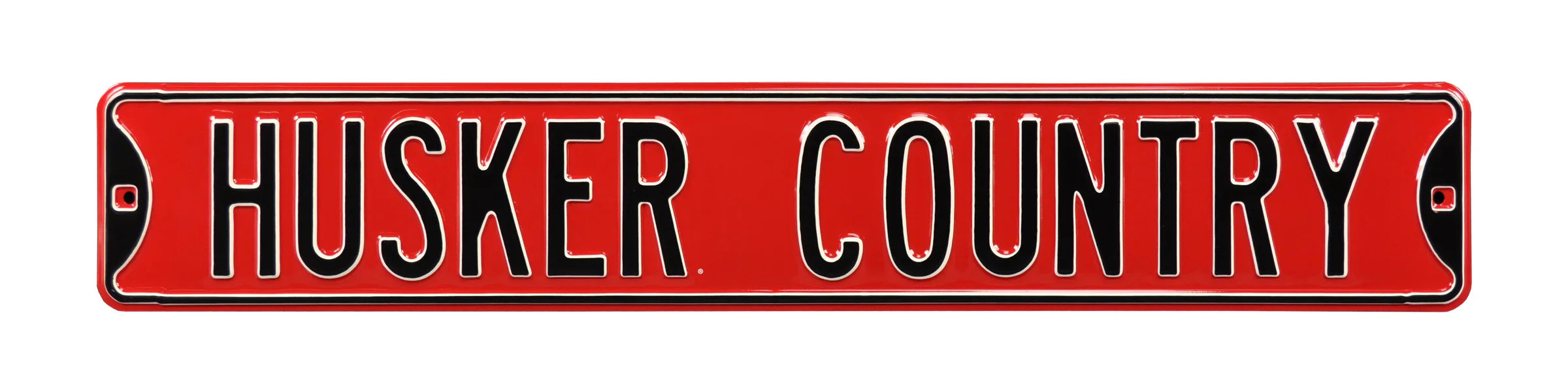 Nebraska Cornhuskers Steel Street Sign-HUSKER COUNTRY