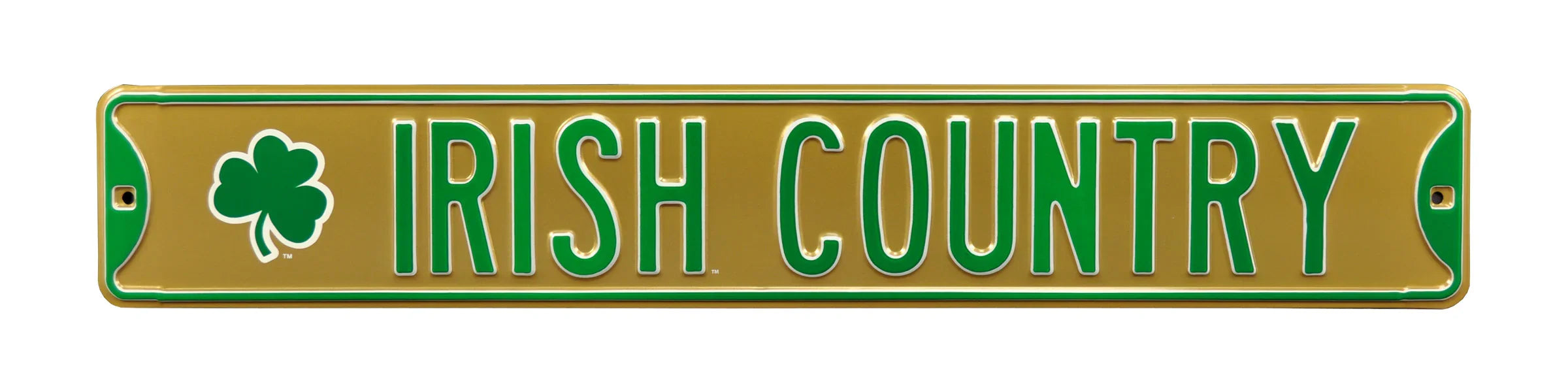 Notre Dame Steel Street Sign with Logo-IRISH COUNTRY
