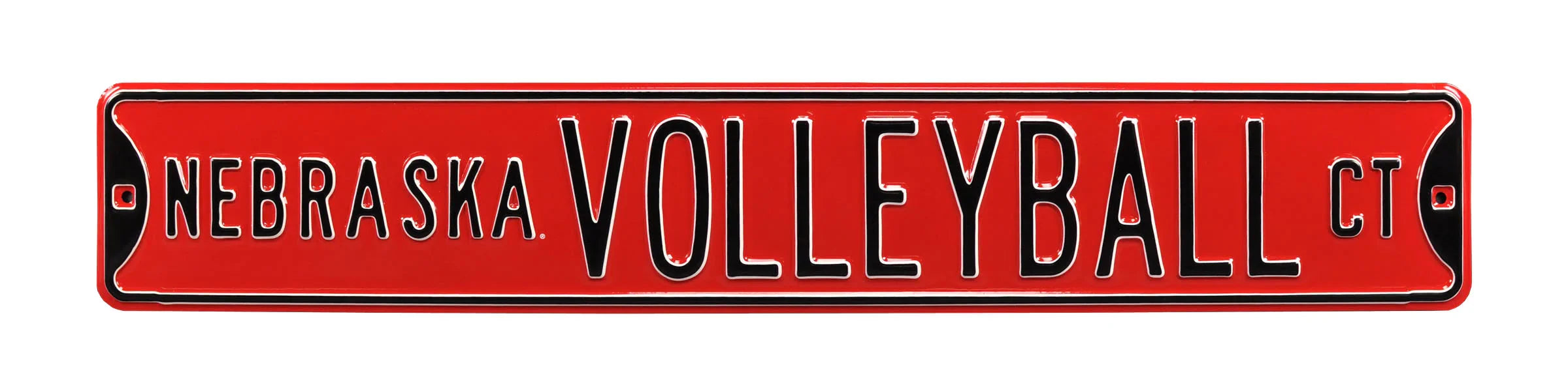 Nebraska Cornhuskers Steel Street Sign-NEBRASKA VOLLEYBALL CT