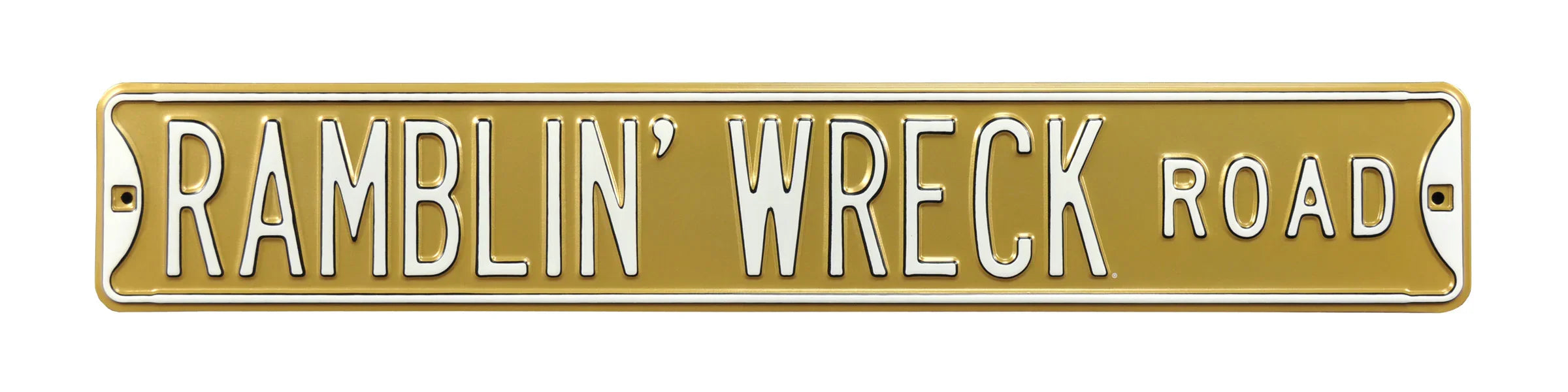 Georgia Tech Steel Street Sign-RAMBLIN' WRECK ROAD