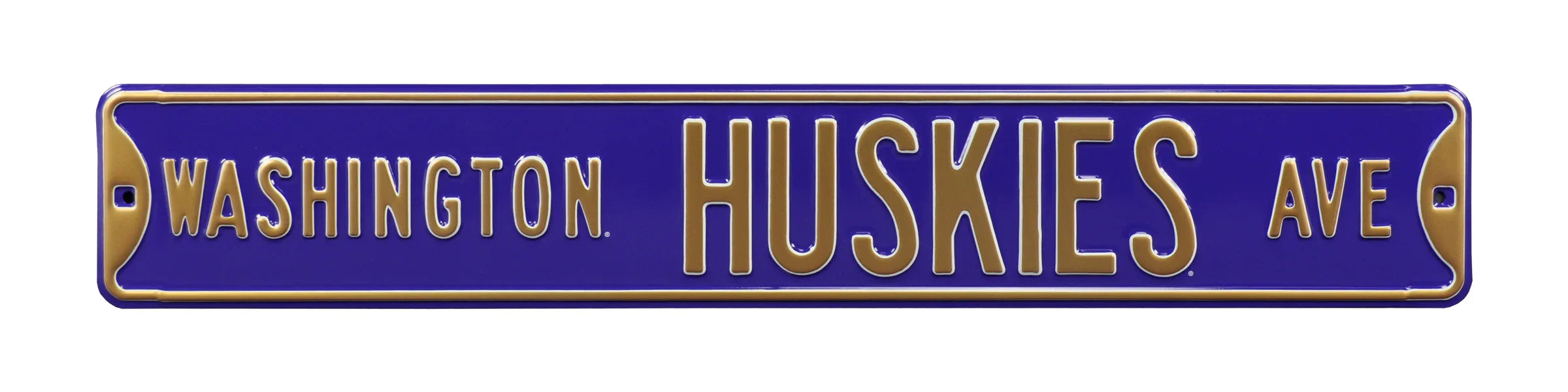 Washington Huskies Steel Street Sign-WASHINGTON HUSKIES AVE