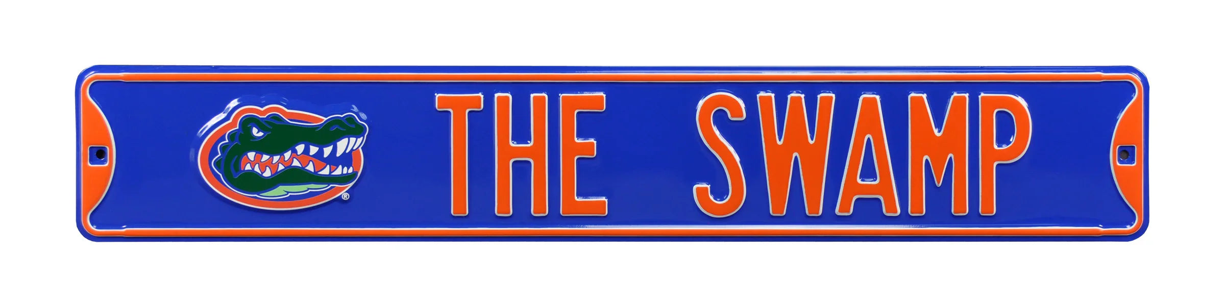 Florida Gators Steel Street Sign with Logo-THE SWAMP