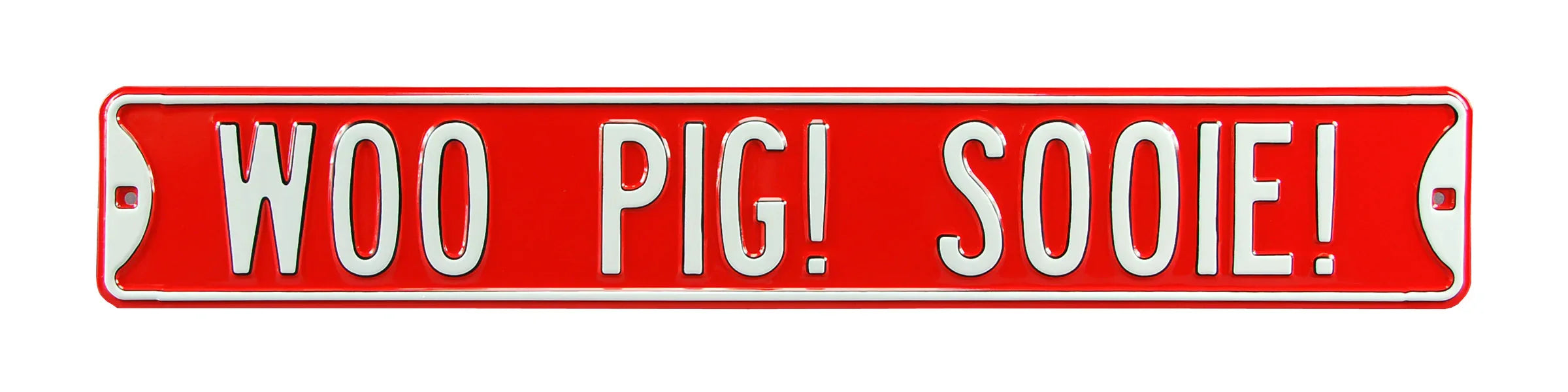 Arkansas Razorbacks Steel Street Sign-WOO PIG! SOOIE!