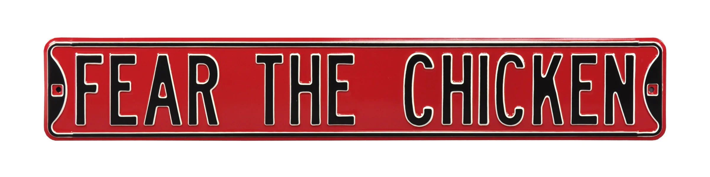 South Carolina Gamecocks Steel Street Sign-FEAR THE CHICKEN