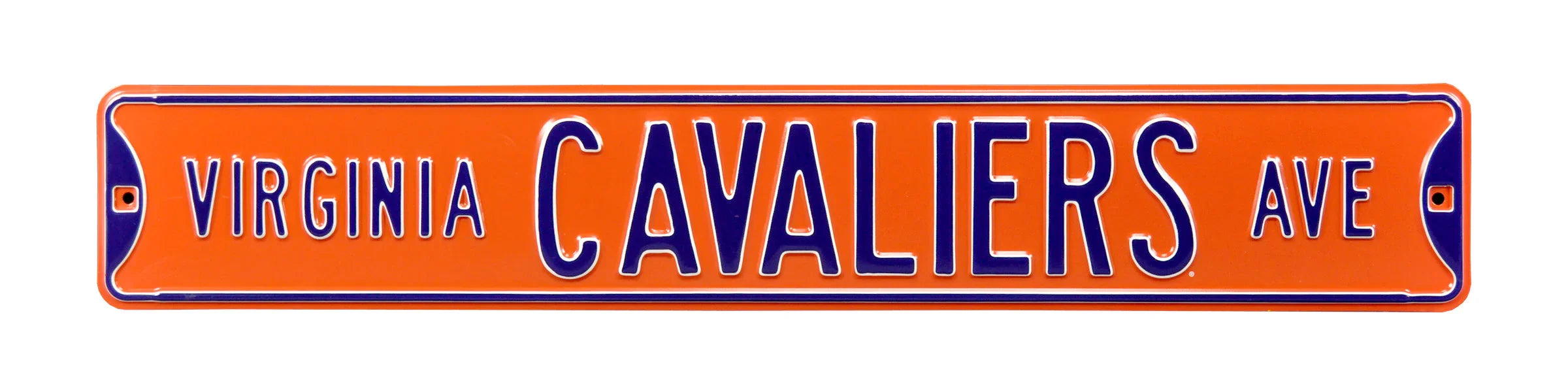 Virginia Cavaliers Steel Street Sign-VIRGINIA CAVALIERS AVE orange