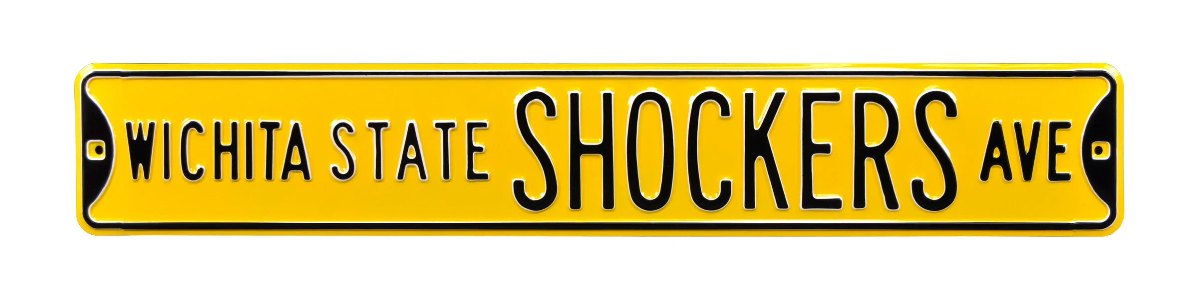 Wichita State Shockers Steel Street Sign-WICHITA STATE SHOCKERS AVE