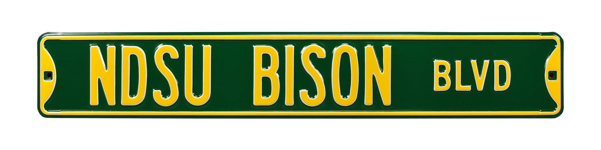 North Dakota State Steel Street Sign-NDSU BISON BLVD