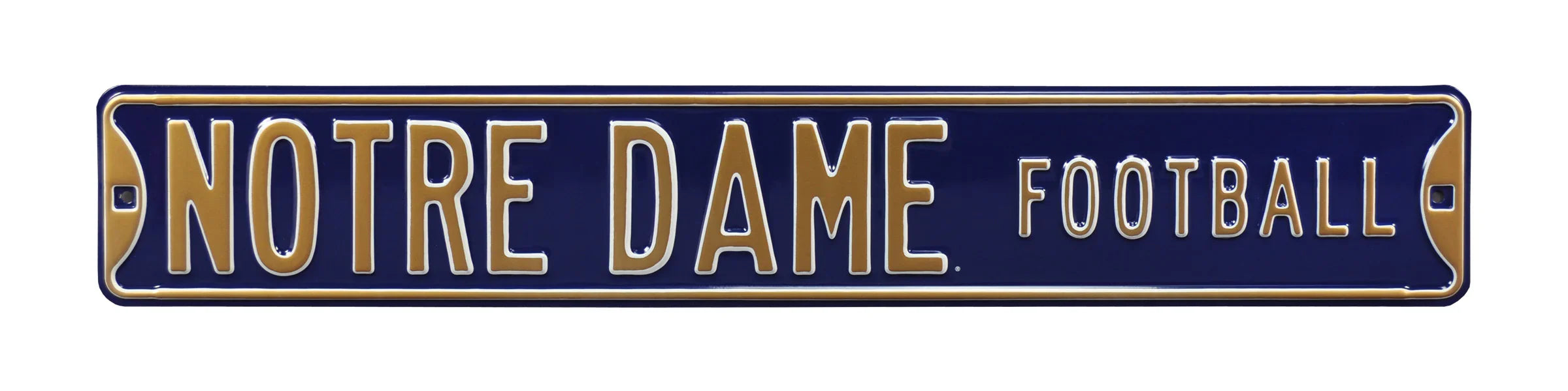 Notre Dame Steel Street Sign-NOTRE DAME FOOTBALL
