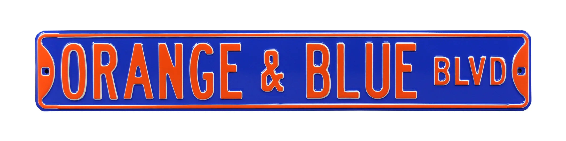 Florida Gators Steel Street Sign-ORANGE & BLUE BLVD